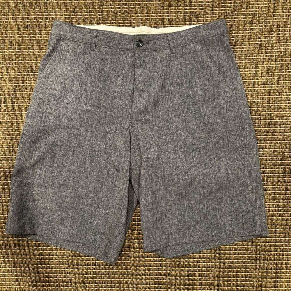 Greg Norman for Tasso Elba Dark Gray Flat Front Tailored Shorts